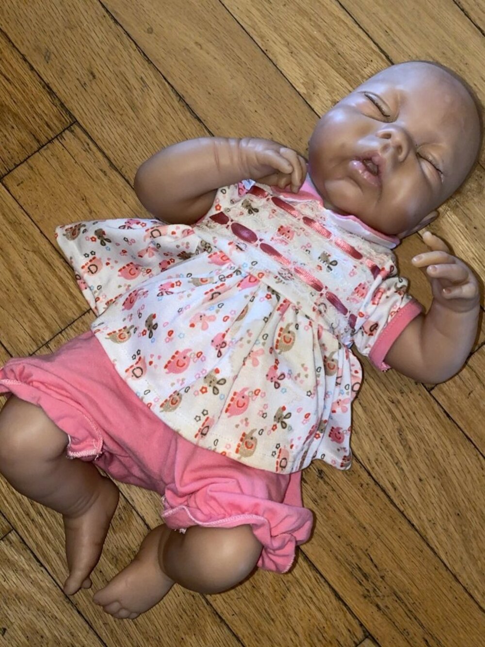17” Reborn Baby Girl Doll With Hair Huti B ADG 04